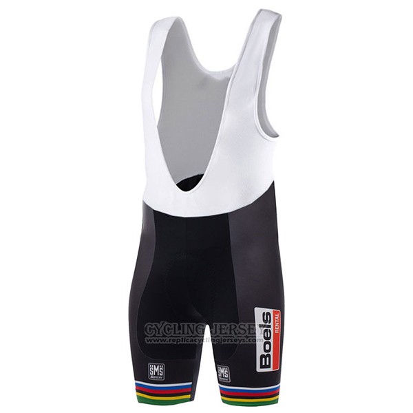 2017 Cycling Jersey UCI World Champion Boels Dolmans White Short Sleeve and Bib Short